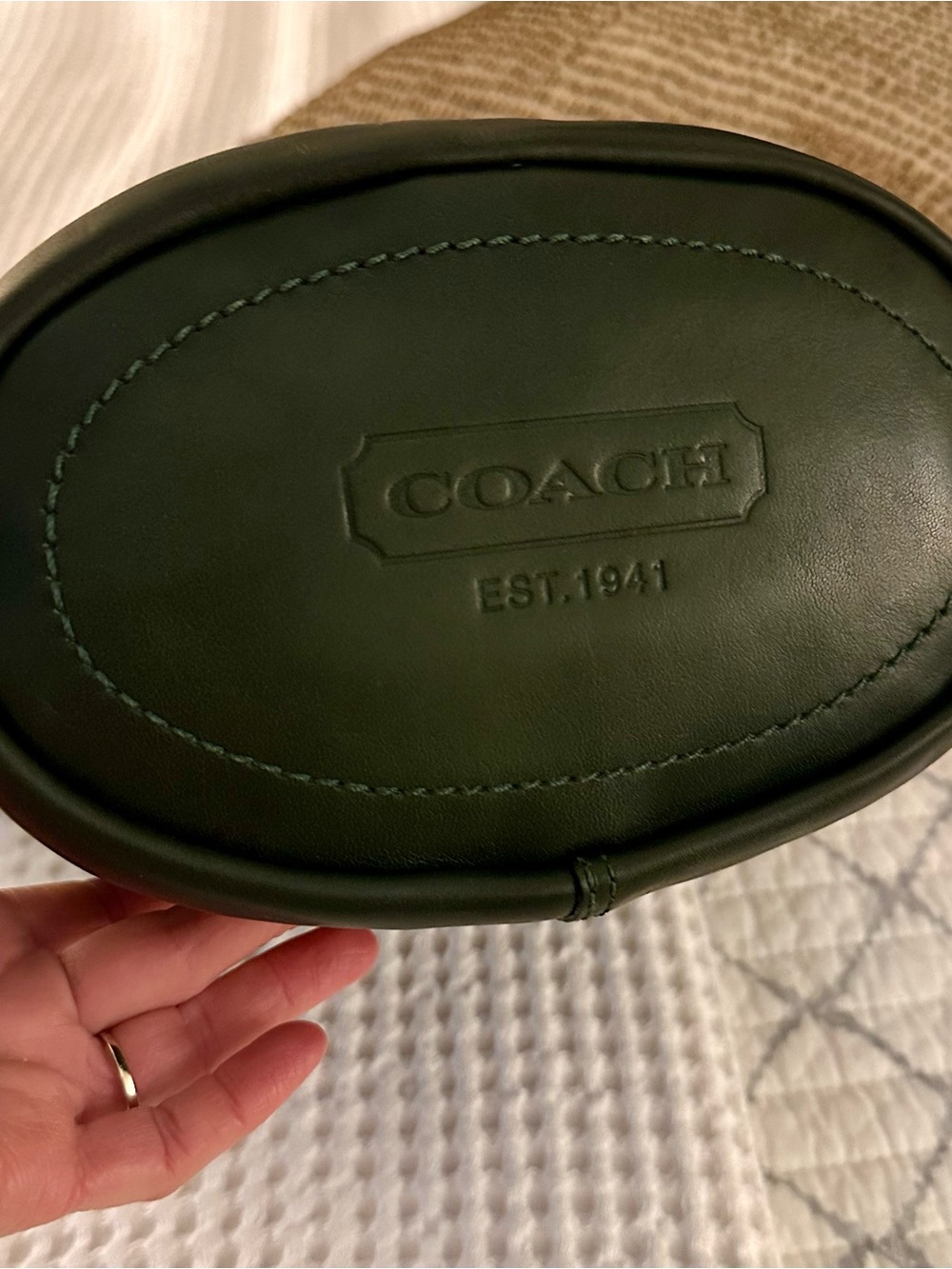 Vintage 2007 Coach Bleecker Tattersall Duffle Bucket Bag | Bottle Green - Picture 14 of 16